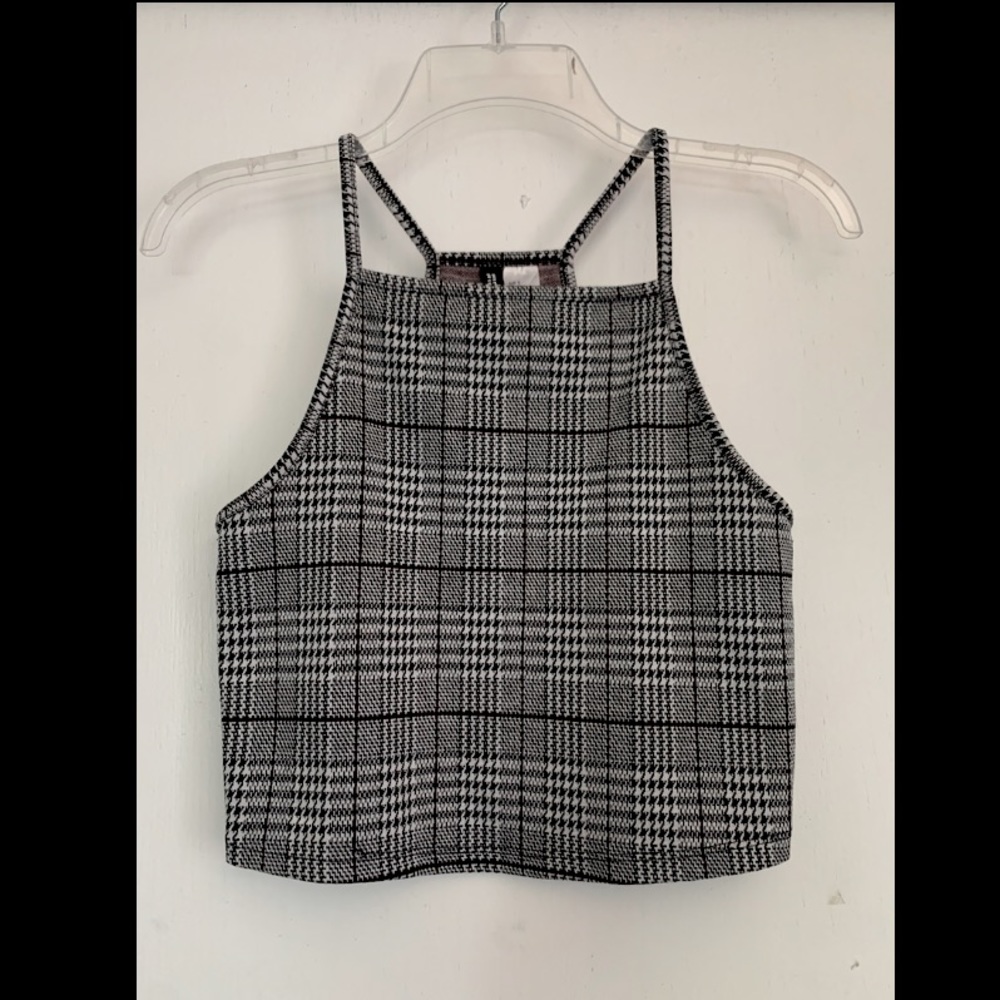 H&M plaid haltered top that is in size U.S. small.